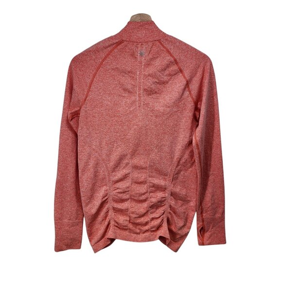 Athleta Womens Half-Zip Pullover Sweatshirt Orange M - Picture 2 of 8